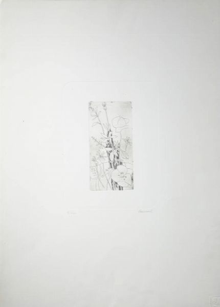 ENRICO PAULUCCI Genova 1901 - 1999 Torino : Fiori  - Asta Grafica - Associazione Nazionale - Case d'Asta italiane