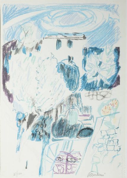 ENRICO PAULUCCI Genova 1901 - 1999 Torino : Paesaggio  - Asta Grafica - Associazione Nazionale - Case d'Asta italiane