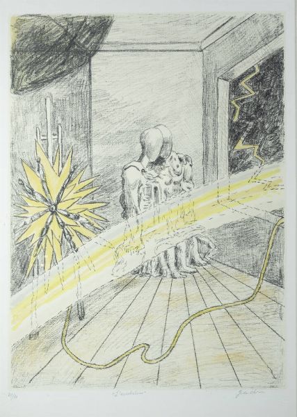 GIORGIO DE CHIRICO Volos (Grecia) 1888 - 1978 Roma : L'arcobaleno  - Asta Grafica - Associazione Nazionale - Case d'Asta italiane