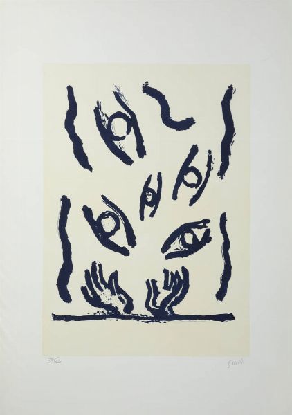 VIRGILIO GUIDI Roma 1891 - 1984 Venezia : Occhi  - Asta Grafica - Associazione Nazionale - Case d'Asta italiane