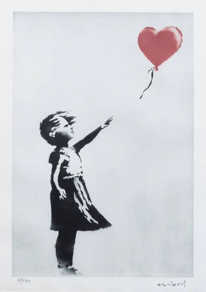 BANKSY (D'après) : Girl with balloon  - Asta Grafica - Associazione Nazionale - Case d'Asta italiane