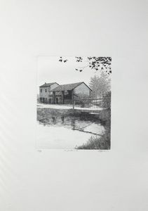 AGOSTINO ZALIANI Pavia 1932 - Il fontanile