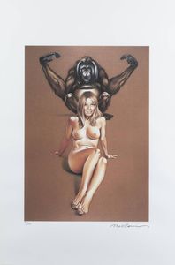 MEL RAMOS Sacramento (USA) 1935- 2018 Oakland (USA) - Scimmia e nudo femminile