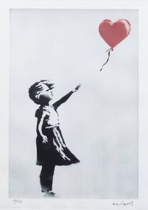 BANKSY (D'aprs) - Girl with balloon