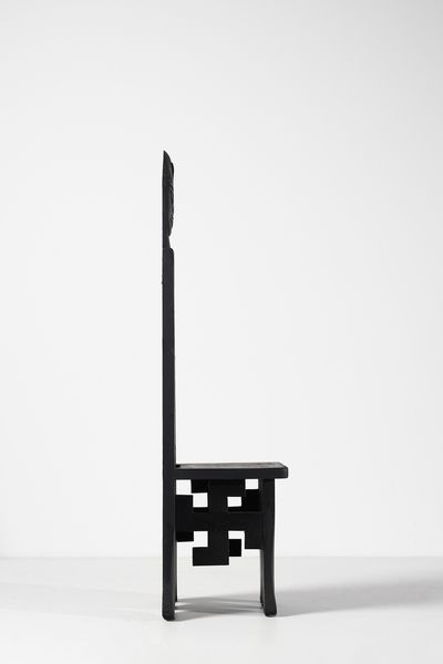 MASSAGRANDE GIOVANNI (1944 - 2017) : Realt Sedia scultura neosimbolista  - Asta Asta 427 | DESIGN E ARTI DECORATIVE DEL NOVECENTO Tradizionale - Associazione Nazionale - Case d'Asta italiane