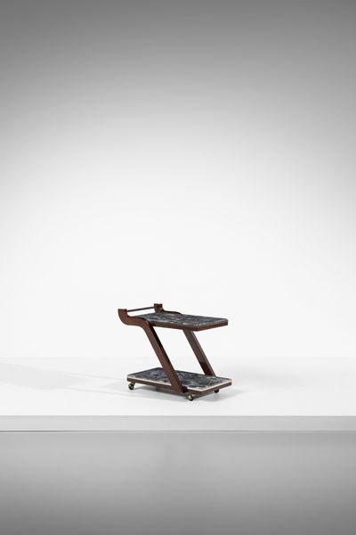 DILDAY HOWARD (1913 - 1993) : attribuito. Carrello a due ripiani  - Asta Asta 427 | DESIGN E ARTI DECORATIVE DEL NOVECENTO Tradizionale - Associazione Nazionale - Case d'Asta italiane
