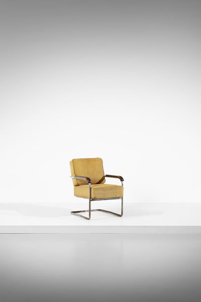 PAGANO POGATSHNING GIUSEPPE (1896 - 1945) : Poltroncina razionalista reclinabile in due posizioni  - Asta Asta 427 | DESIGN E ARTI DECORATIVE DEL NOVECENTO Tradizionale - Associazione Nazionale - Case d'Asta italiane