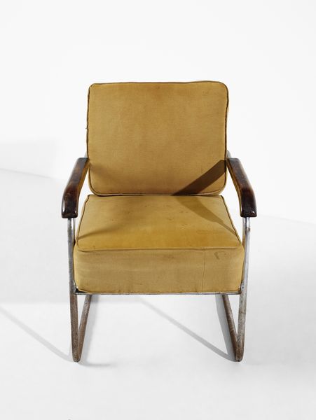 PAGANO POGATSHNING GIUSEPPE (1896 - 1945) : Poltroncina razionalista reclinabile in due posizioni  - Asta Asta 427 | DESIGN E ARTI DECORATIVE DEL NOVECENTO Tradizionale - Associazione Nazionale - Case d'Asta italiane