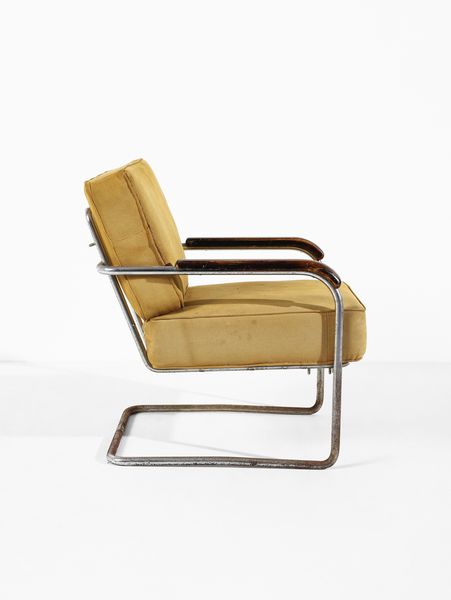 PAGANO POGATSHNING GIUSEPPE (1896 - 1945) : Poltroncina razionalista reclinabile in due posizioni  - Asta Asta 427 | DESIGN E ARTI DECORATIVE DEL NOVECENTO Tradizionale - Associazione Nazionale - Case d'Asta italiane