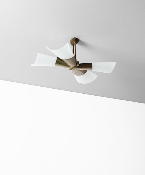 INGRAND MAX (1908 - 1969) : Lampada a sospensione per Fontana Arte  - Asta Asta 427 | DESIGN E ARTI DECORATIVE DEL NOVECENTO Tradizionale - Associazione Nazionale - Case d'Asta italiane