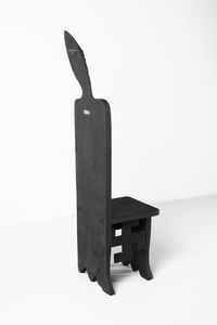 MASSAGRANDE GIOVANNI (1944 - 2017) : Realt Sedia scultura neosimbolista  - Asta Asta 427 | DESIGN E ARTI DECORATIVE DEL NOVECENTO Tradizionale - Associazione Nazionale - Case d'Asta italiane