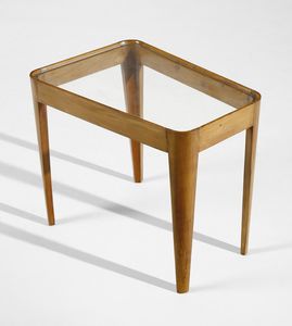 PONTI GIO (1891 - 1979) : Coppia di tavoli da salotto con piano trapezoidale  - Asta Asta 427 | DESIGN E ARTI DECORATIVE DEL NOVECENTO Tradizionale - Associazione Nazionale - Case d'Asta italiane