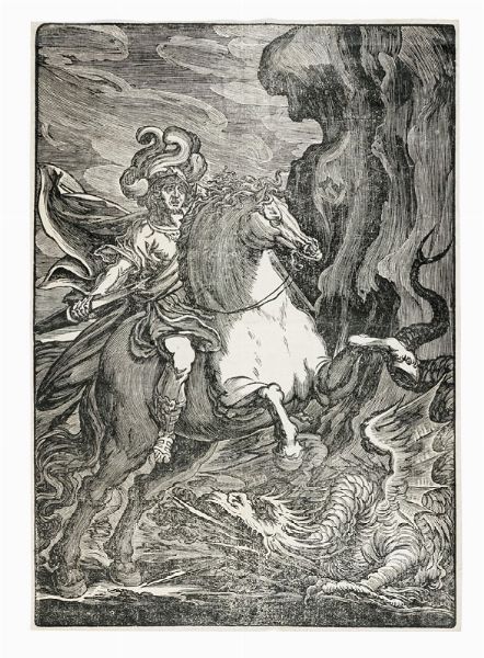 GIUSEPPE SCOLARI : San Giorgio e il drago.  - Asta Arte Antica, Moderna e Contemporanea [Parte I] - Associazione Nazionale - Case d'Asta italiane