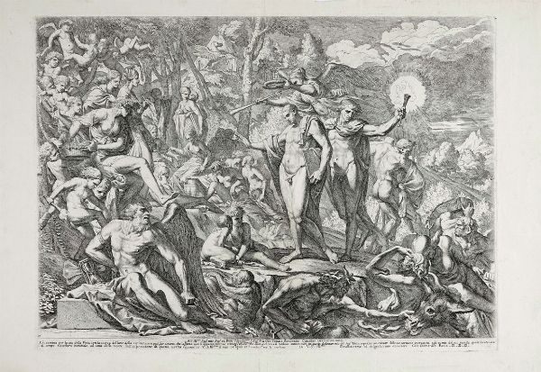 PIETRO TESTA : Il trionfo dell'artista virtuoso al Parnaso.  - Asta Arte Antica, Moderna e Contemporanea [Parte I] - Associazione Nazionale - Case d'Asta italiane