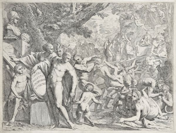 PIETRO TESTA : Altro diletto ch'imparar no' trovo (Un giovane fra Virt e Vizio).  - Asta Arte Antica, Moderna e Contemporanea [Parte I] - Associazione Nazionale - Case d'Asta italiane