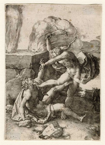 LUCAS VAN LEYDEN : Caino uccide Abele.  - Asta Arte Antica, Moderna e Contemporanea [Parte I] - Associazione Nazionale - Case d'Asta italiane