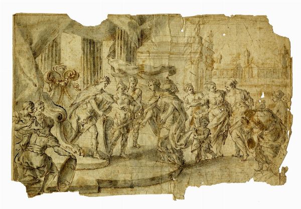 Sebastiano Conca : Salomone e la regina di Saba.  - Asta Arte Antica, Moderna e Contemporanea [Parte I] - Associazione Nazionale - Case d'Asta italiane