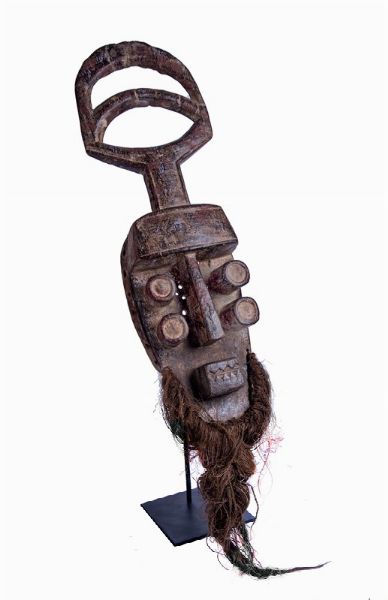 Maschera Akan barbuta.  - Asta Arte Antica, Moderna e Contemporanea [Parte I] - Associazione Nazionale - Case d'Asta italiane