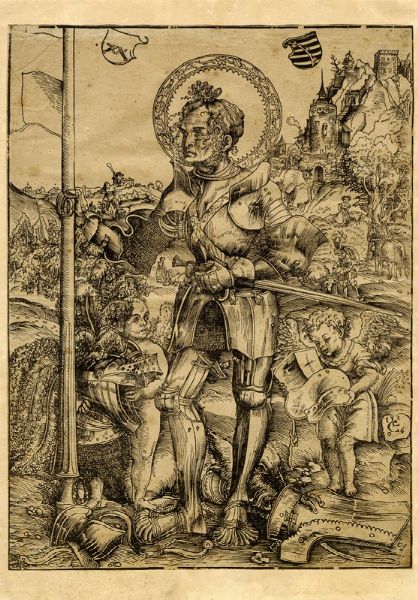 LUCAS CRANACH (IL VECCHIO) : San Giorgio.  - Asta Arte Antica, Moderna e Contemporanea [Parte I] - Associazione Nazionale - Case d'Asta italiane