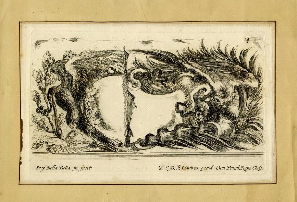 Stefano Della Bella : La Morte e la fanciulla.  - Asta Arte Antica, Moderna e Contemporanea [Parte I] - Associazione Nazionale - Case d'Asta italiane