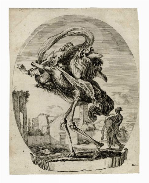 Stefano Della Bella : La Morte e la fanciulla.  - Asta Arte Antica, Moderna e Contemporanea [Parte I] - Associazione Nazionale - Case d'Asta italiane