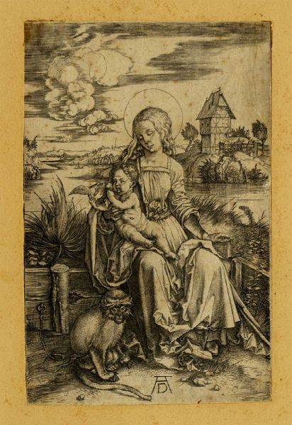 Albrecht Drer : La Madonna con la scimmia.  - Asta Arte Antica, Moderna e Contemporanea [Parte I] - Associazione Nazionale - Case d'Asta italiane