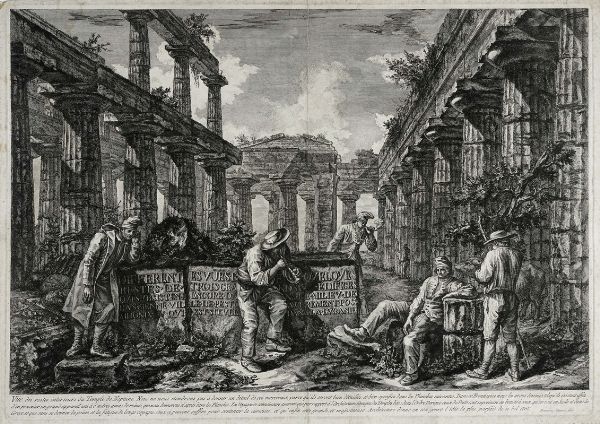 FRANCESCO PIRANESI : Sciographia Quatuor Templorum Veterum Pio VI Pont. Max. Bono Christianae Reip. Nato e Tartium Ingenuarum Felicitati a Francisco Piranesio romano dicata (Frontespizio).  - Asta Arte Antica, Moderna e Contemporanea [Parte I] - Associazione Nazionale - Case d'Asta italiane