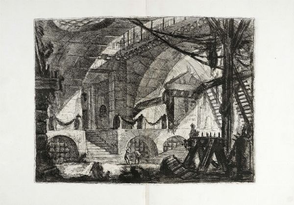 GIOVANNI BATTISTA PIRANESI : Carceri d'invenzione.  - Asta Arte Antica, Moderna e Contemporanea [Parte I] - Associazione Nazionale - Case d'Asta italiane