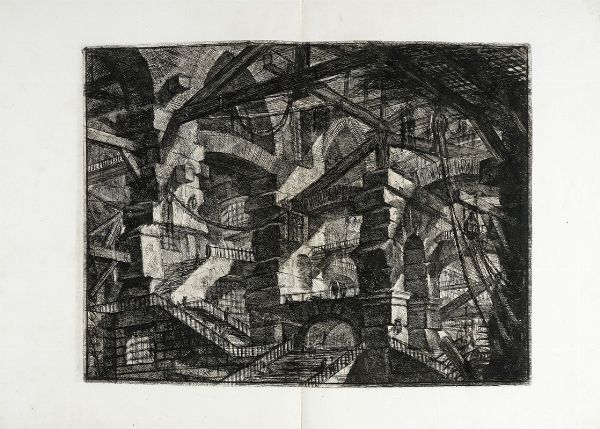 GIOVANNI BATTISTA PIRANESI : Carceri d'invenzione.  - Asta Arte Antica, Moderna e Contemporanea [Parte I] - Associazione Nazionale - Case d'Asta italiane