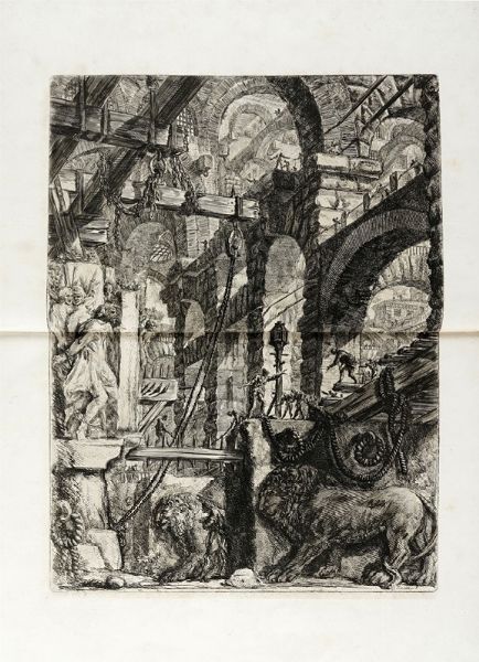 GIOVANNI BATTISTA PIRANESI : Carceri d'invenzione.  - Asta Arte Antica, Moderna e Contemporanea [Parte I] - Associazione Nazionale - Case d'Asta italiane