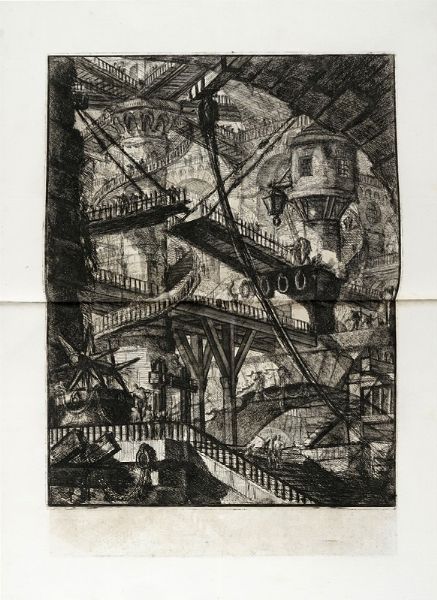 GIOVANNI BATTISTA PIRANESI : Carceri d'invenzione.  - Asta Arte Antica, Moderna e Contemporanea [Parte I] - Associazione Nazionale - Case d'Asta italiane