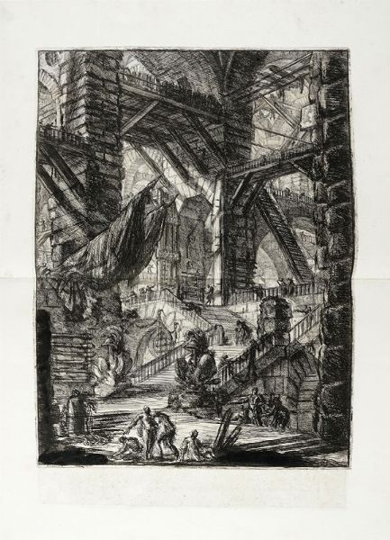 GIOVANNI BATTISTA PIRANESI : Carceri d'invenzione.  - Asta Arte Antica, Moderna e Contemporanea [Parte I] - Associazione Nazionale - Case d'Asta italiane