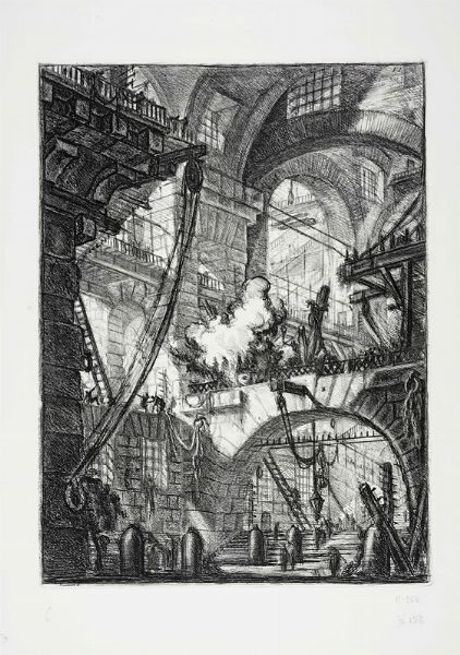 GIOVANNI BATTISTA PIRANESI : Il fuoco fumante.  - Asta Arte Antica, Moderna e Contemporanea [Parte I] - Associazione Nazionale - Case d'Asta italiane