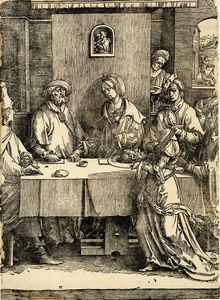 LUCAS VAN LEYDEN - Erode ed Erodiade con la testa del Battista.