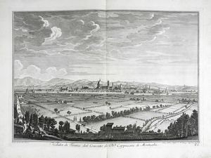 Giuseppe Zocchi : SCELTA di XXIV Vedute delle principali Contrade, Piazze, Chiese, e Palazzi della Citt di Firenze DEDICATA ALLA SACRA REALE APOSTOLICA MAESTA' DI MARIA TERESA REGINA D'UNGHERIA E DI BOEMIA ARCIDUCHESSA D'AUSTRIA E GRANDUCHESSA DI TOSCANA.  - Asta Arte Antica, Moderna e Contemporanea [Parte I] - Associazione Nazionale - Case d'Asta italiane