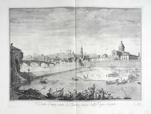 Giuseppe Zocchi : SCELTA di XXIV Vedute delle principali Contrade, Piazze, Chiese, e Palazzi della Citt di Firenze DEDICATA ALLA SACRA REALE APOSTOLICA MAESTA' DI MARIA TERESA REGINA D'UNGHERIA E DI BOEMIA ARCIDUCHESSA D'AUSTRIA E GRANDUCHESSA DI TOSCANA.  - Asta Arte Antica, Moderna e Contemporanea [Parte I] - Associazione Nazionale - Case d'Asta italiane