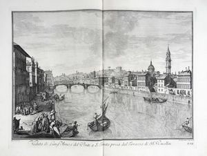Giuseppe Zocchi : SCELTA di XXIV Vedute delle principali Contrade, Piazze, Chiese, e Palazzi della Citt di Firenze DEDICATA ALLA SACRA REALE APOSTOLICA MAESTA' DI MARIA TERESA REGINA D'UNGHERIA E DI BOEMIA ARCIDUCHESSA D'AUSTRIA E GRANDUCHESSA DI TOSCANA.  - Asta Arte Antica, Moderna e Contemporanea [Parte I] - Associazione Nazionale - Case d'Asta italiane