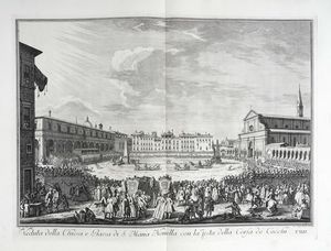 Giuseppe Zocchi : SCELTA di XXIV Vedute delle principali Contrade, Piazze, Chiese, e Palazzi della Citt di Firenze DEDICATA ALLA SACRA REALE APOSTOLICA MAESTA' DI MARIA TERESA REGINA D'UNGHERIA E DI BOEMIA ARCIDUCHESSA D'AUSTRIA E GRANDUCHESSA DI TOSCANA.  - Asta Arte Antica, Moderna e Contemporanea [Parte I] - Associazione Nazionale - Case d'Asta italiane