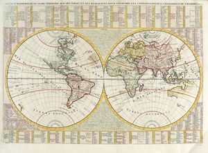 HENRI ABRAHAM CHATELAIN - Nouveaux Mappemonde ou Globe Terrestre avec des Tables et des Remarques pour Conduire a la Connoissance de la Geographie et de l'Histoire.