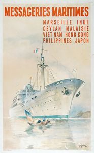 JEAN DES GACHONS - Messageries Maritimes / Marseille Inde Ceylan Malaisie Viet Nam Hong Kong Philippines Japon.