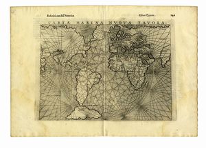 Girolamo Ruscelli - Descrittione dell'America. Libro Quarto. Carta marina nuova tavola.