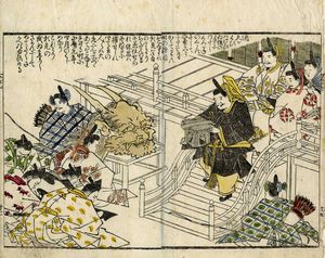 HISHIKAWA MORONOBU - Tre tavole da La storia di Shutendoji.