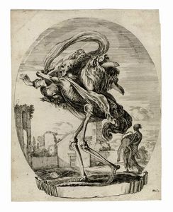 Stefano Della Bella : La Morte e la fanciulla.  - Asta Arte Antica, Moderna e Contemporanea [Parte I] - Associazione Nazionale - Case d'Asta italiane