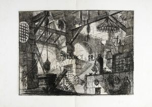 GIOVANNI BATTISTA PIRANESI : Carceri d'invenzione.  - Asta Arte Antica, Moderna e Contemporanea [Parte I] - Associazione Nazionale - Case d'Asta italiane
