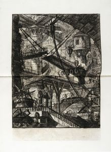 GIOVANNI BATTISTA PIRANESI : Carceri d'invenzione.  - Asta Arte Antica, Moderna e Contemporanea [Parte I] - Associazione Nazionale - Case d'Asta italiane