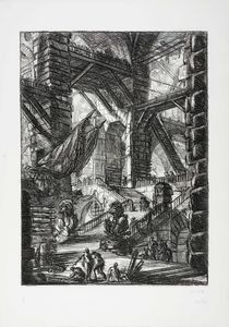 GIOVANNI BATTISTA PIRANESI - La scalinata con i trofei.