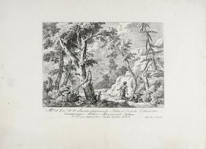 Marco Ricci - Paesaggio con due penitenti.