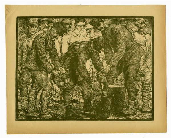 GINO BARBIERI : Lotto composto di 2 incisioni a tema militare.  - Asta Arte Antica, Moderna e Contemporanea [Parte II] - Associazione Nazionale - Case d'Asta italiane