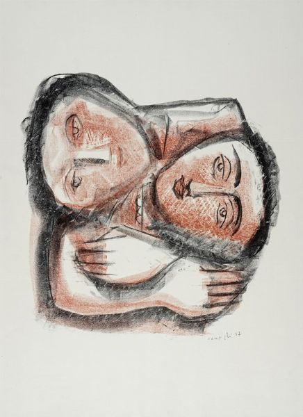 Massimo Campigli : L'abbraccio.  - Asta Arte Antica, Moderna e Contemporanea [Parte II] - Associazione Nazionale - Case d'Asta italiane