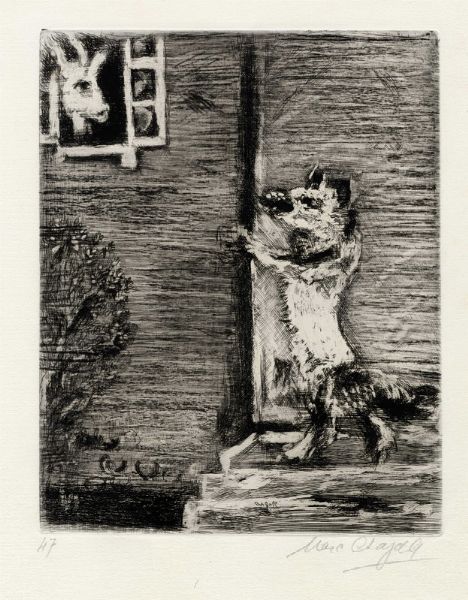 Marc Chagall : Le loup et la chevre.  - Asta Arte Antica, Moderna e Contemporanea [Parte II] - Associazione Nazionale - Case d'Asta italiane